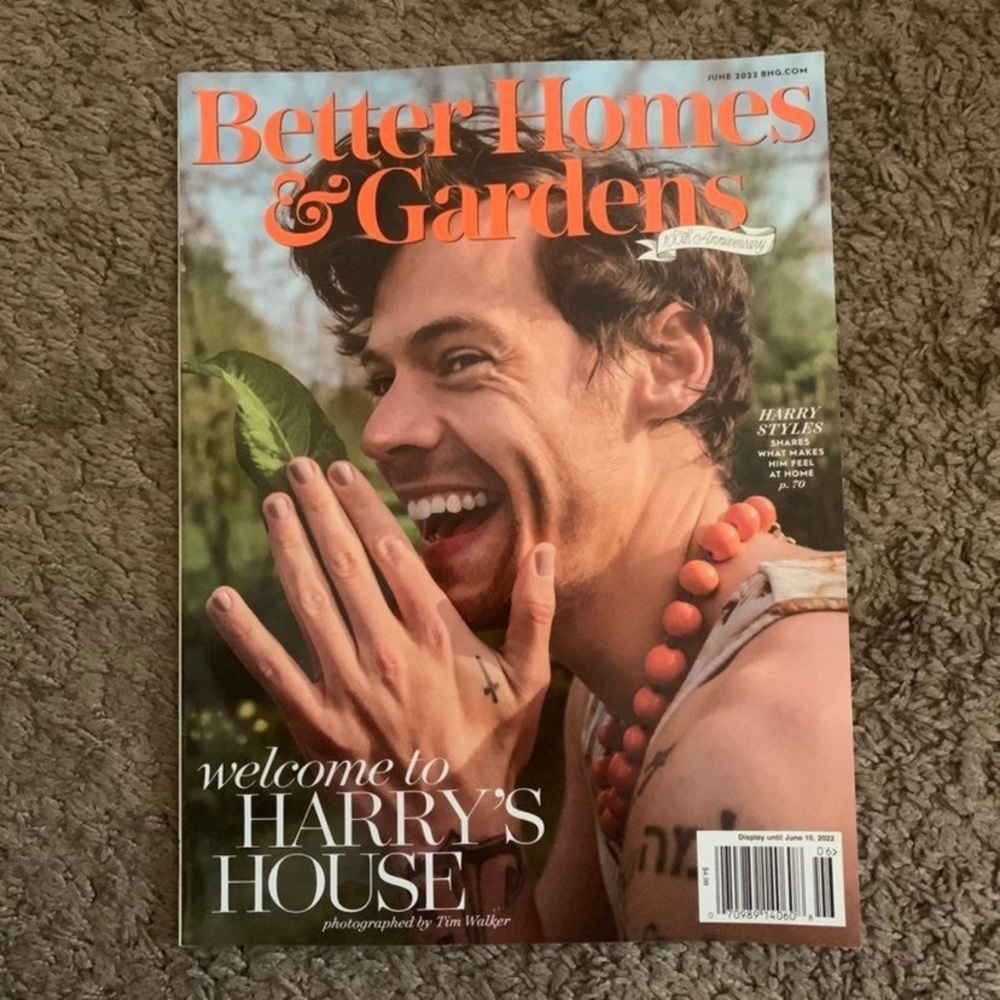 Harry Styles Better Homes & Gardens Magazine